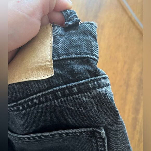 Zara Charcoal Black Wash High Rise Denim Mom Jeans Size 2 - Picture 6 of 8
